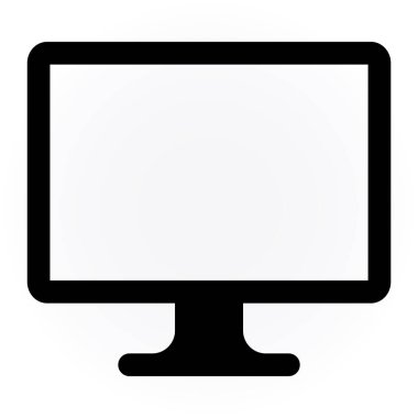 Monitör. Web simgesi basit illüstrasyon