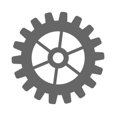 Ek dişli simgesi, vektör illüstrasyonlu ayar simgesi.