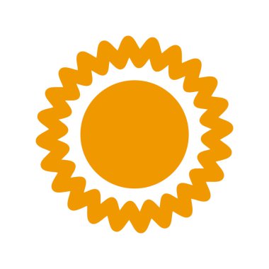 Güneş ikonu. düz dizayn biçimi 10