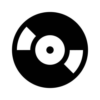 CD veya DVD simgesi. kompakt disk sembolü. düz tasarım biçimi.