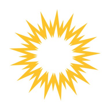 Güneş ikonu. düz dizayn. vektör illüstrasyonu.