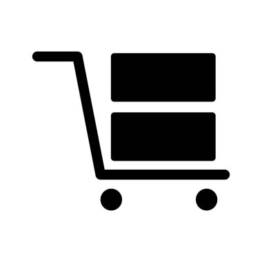 Minimalist vektör illüstrasyonu, bagaj simgesi