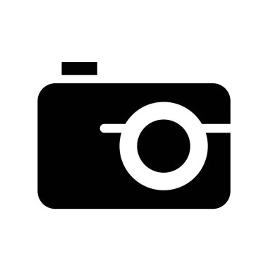 Kamera simgesi beyaz arkaplanda izole edildi