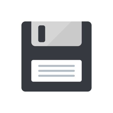 Disket disk simgesi vektör illüstrasyonu
