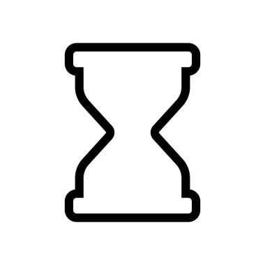 Kum saati vektörü ince çizgi simgesi