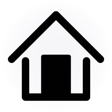 Ev. Web simgesi basit illüstrasyon