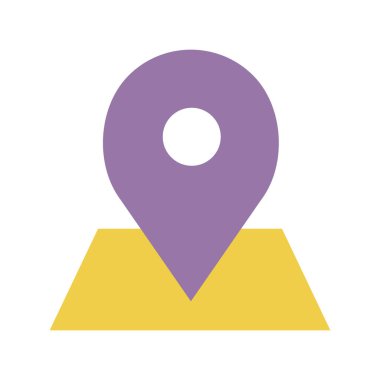 minimalist vektör illüstrasyonu, konum simgesi simgesi