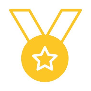 Madalya. Web simgesi basit illüstrasyon