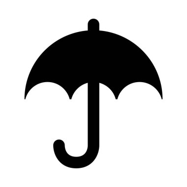 şemsiye simgesi, düz vektör çizim tasarımı