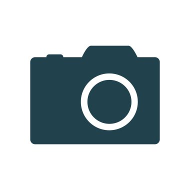 Kamera simgesi beyaz arkaplanda izole edildi