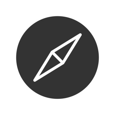 pusula, vektör düz simge tasarımı