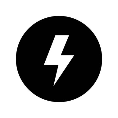 minimalist vektör illüstrasyonu, flash simgesi