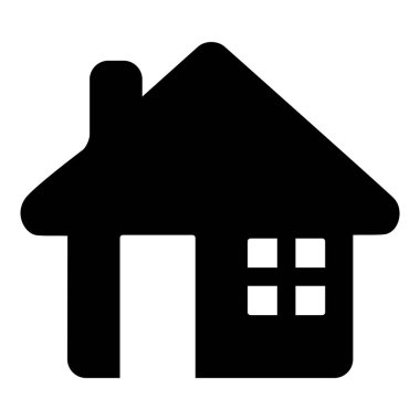 Beyaz arkaplanda izole edilmiş evin vektör simgesi