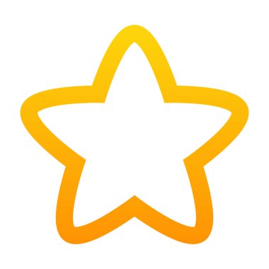 Yıldız simgesi. Web için yıldız vektör simgelerinin basit çizimi