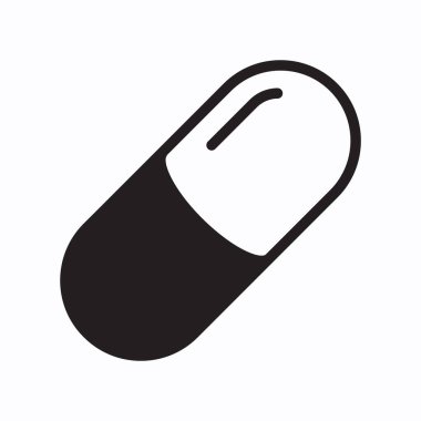 kapsül simge vektör çizim