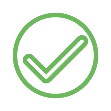 onay işareti simgesi. düz tasarım stili.