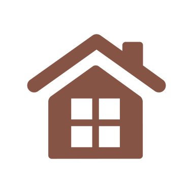 Beyaz arkaplanda izole edilmiş evin vektör simgesi