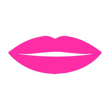 minimalist vektör illüstrasyonu, dudak simgesi