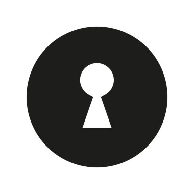 anahtar deliği ikon vektör çizimi