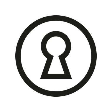 anahtar deliği ikon vektör çizimi