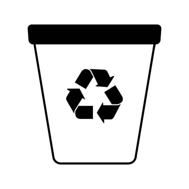 Çöp kutusunun vektör illüstrasyon simgesi 