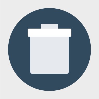 Çöp kutusunun vektör illüstrasyon simgesi 