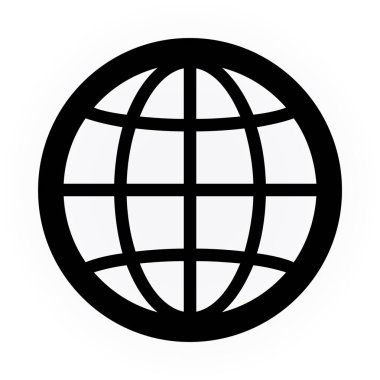 Dünya küresi ikonu. vektör illüstrasyonu