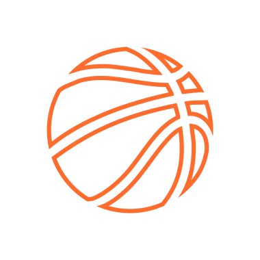 Basketbol topu simgesi. Spor sembolü. vektör çizim