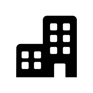 Bina. Web simgesi basit illüstrasyon