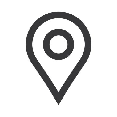 minimalist vektör illüstrasyonu, konum simgesi simgesi