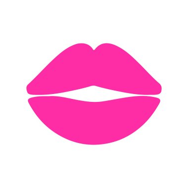 minimalist vektör illüstrasyonu, dudak simgesi