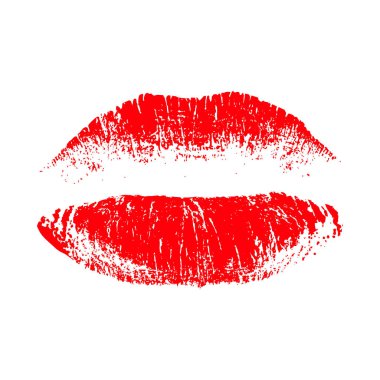 minimalist vektör illüstrasyonu, dudak simgesi