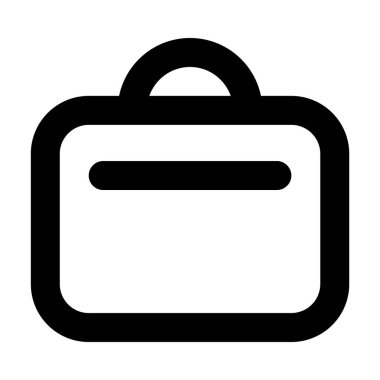 Beyaz arkaplanda izole edilmiş evrak çantası simgesi