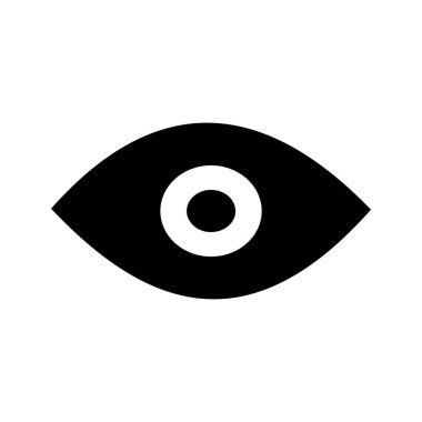 Göz simgesi, düz vektör çizimi tasarımı