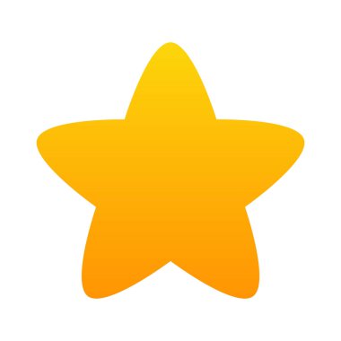 Yıldız simgesi. Ağ için yıldız vektör sembolünün düz çizimi