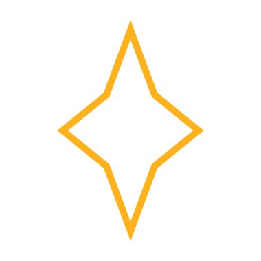 Bir yıldızın vektör illüstrasyon simgesi