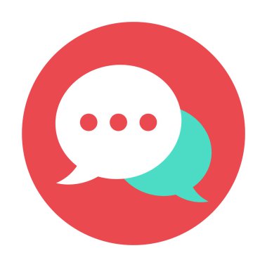 Konuşma balonu ikonu. vektör illüstrasyonu