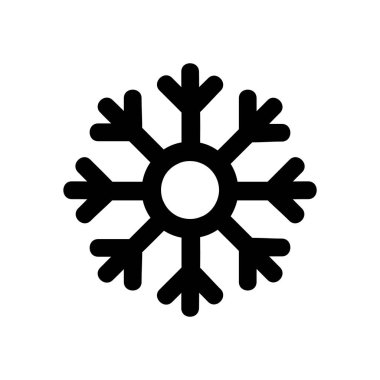 Beyaz arkaplan vektör illüstrasyonunda kar tanesi simgesi