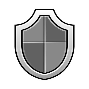 minimalist vektör illüstrasyonu, kalkan simgesi