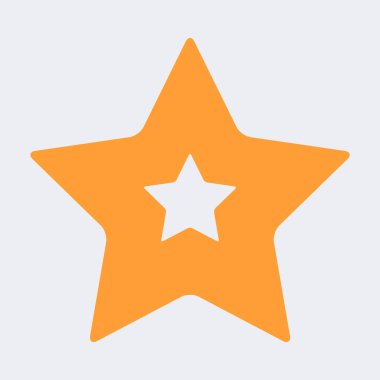 Beyaz arka planda yalıtılmış yıldız vektör simgesi