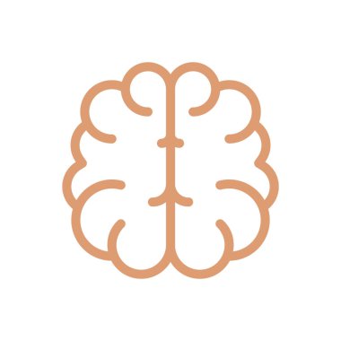 beyin ikonu vektör illüstrasyonu