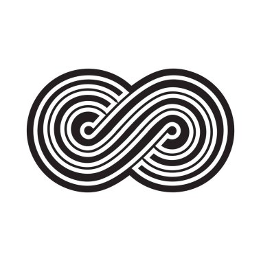 Sonsuzluk vektör logo tasarım şablonu