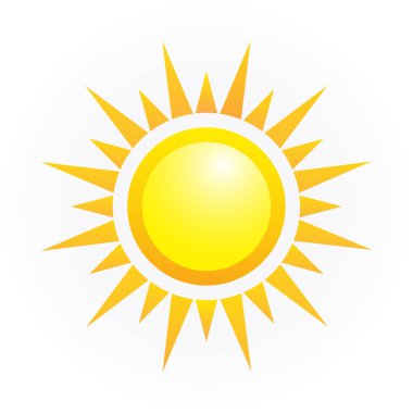 Güneş Simgesi Vektör illüstrasyonu