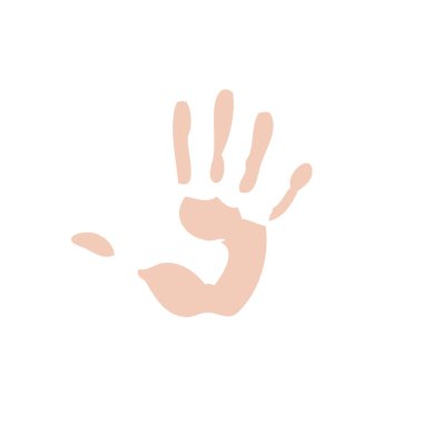 Bir insan elinin el çizimi vektör çizimi