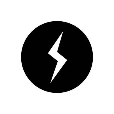 minimalist vektör illüstrasyonu, şimşek simgesi
