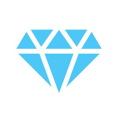 Elmas. Web simgesi basit illüstrasyon