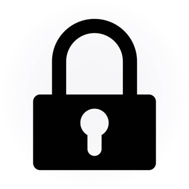 asma kilit ikon vektör çizimi