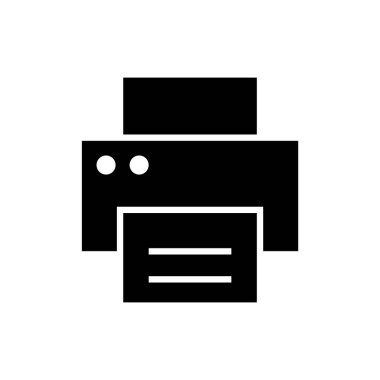 minimalist vektör illüstrasyonu, yazıcı simgesi