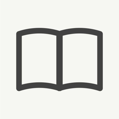 kitap simgesi beyaz zemin üzerine