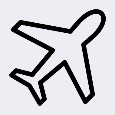 Bir düzlemin vektör illüstrasyon simgesi